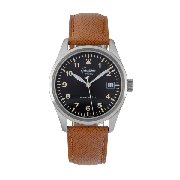 Glashütte Navigator steel automatic men's watch 10-33-07-07-04  [2605984]
