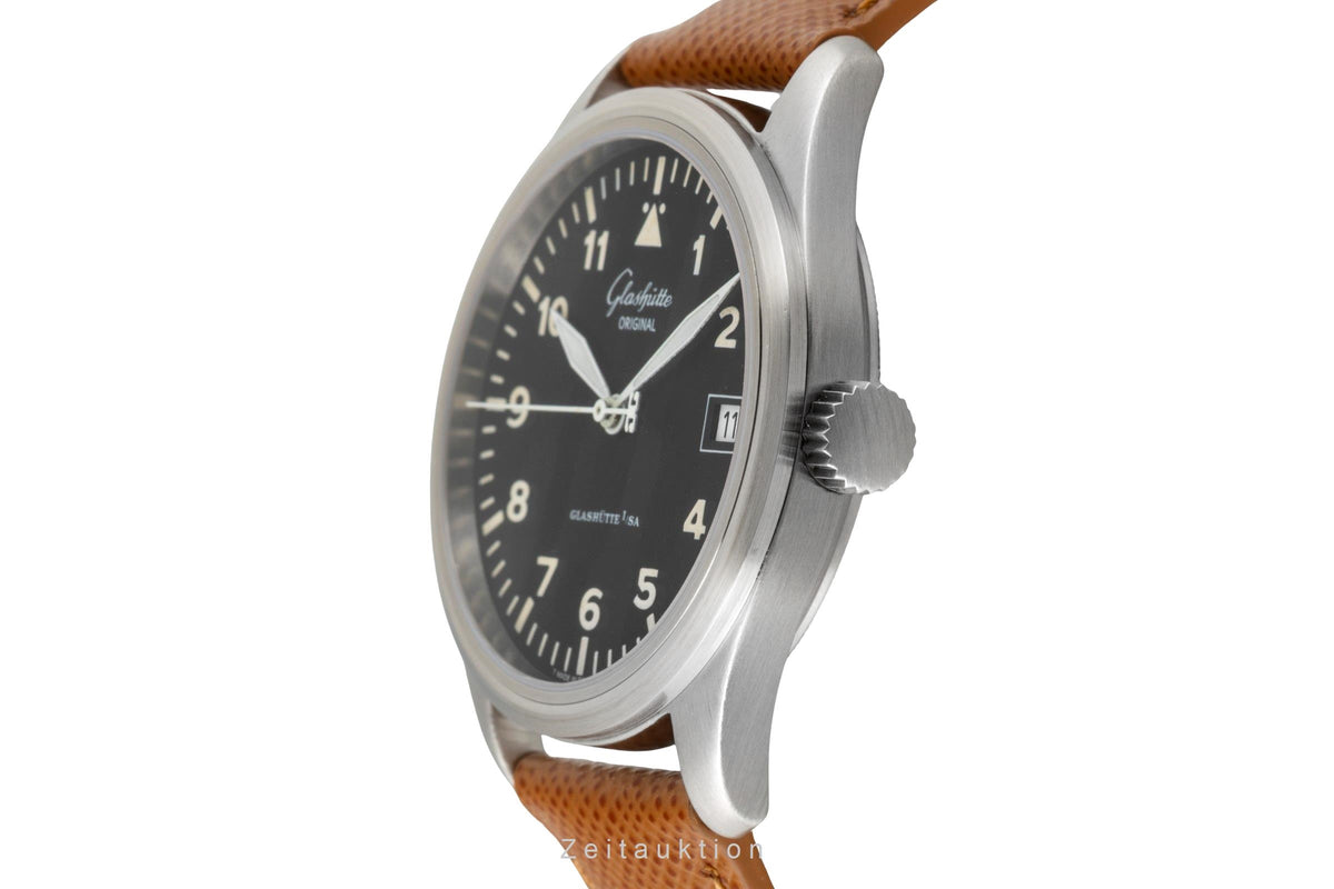 Glashütte Navigator steel automatic men's watch 10-33-07-07-04  [2605984]