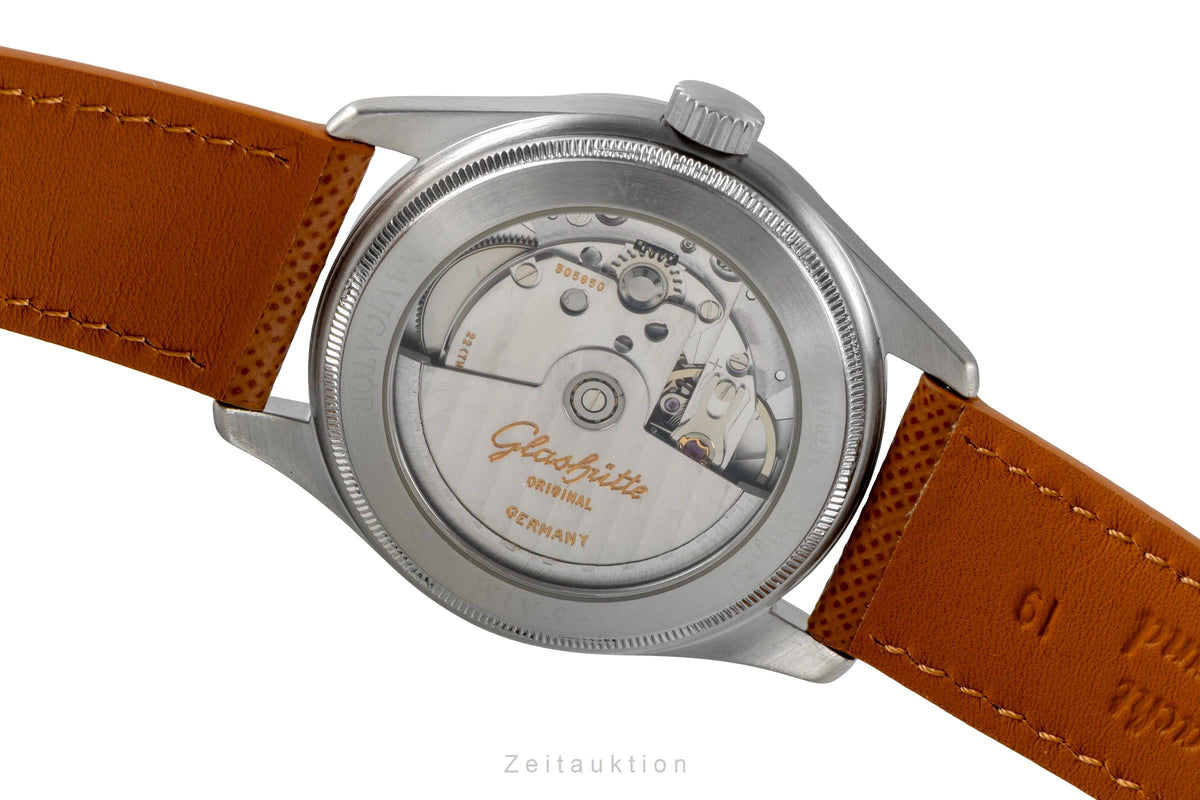Glashütte Navigator steel automatic men's watch 10-33-07-07-04  [2605984]