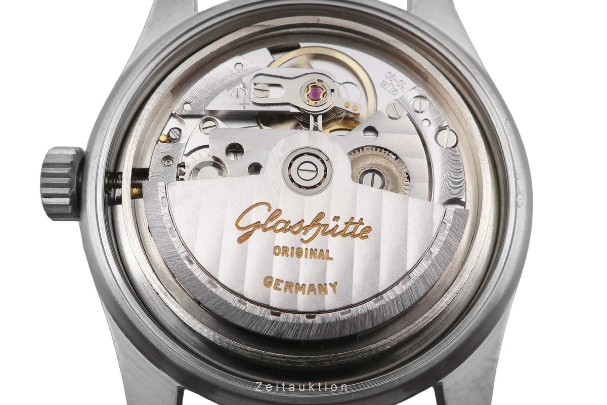 Glashütte Navigator steel automatic men's watch 10-33-07-07-04  [2605984]