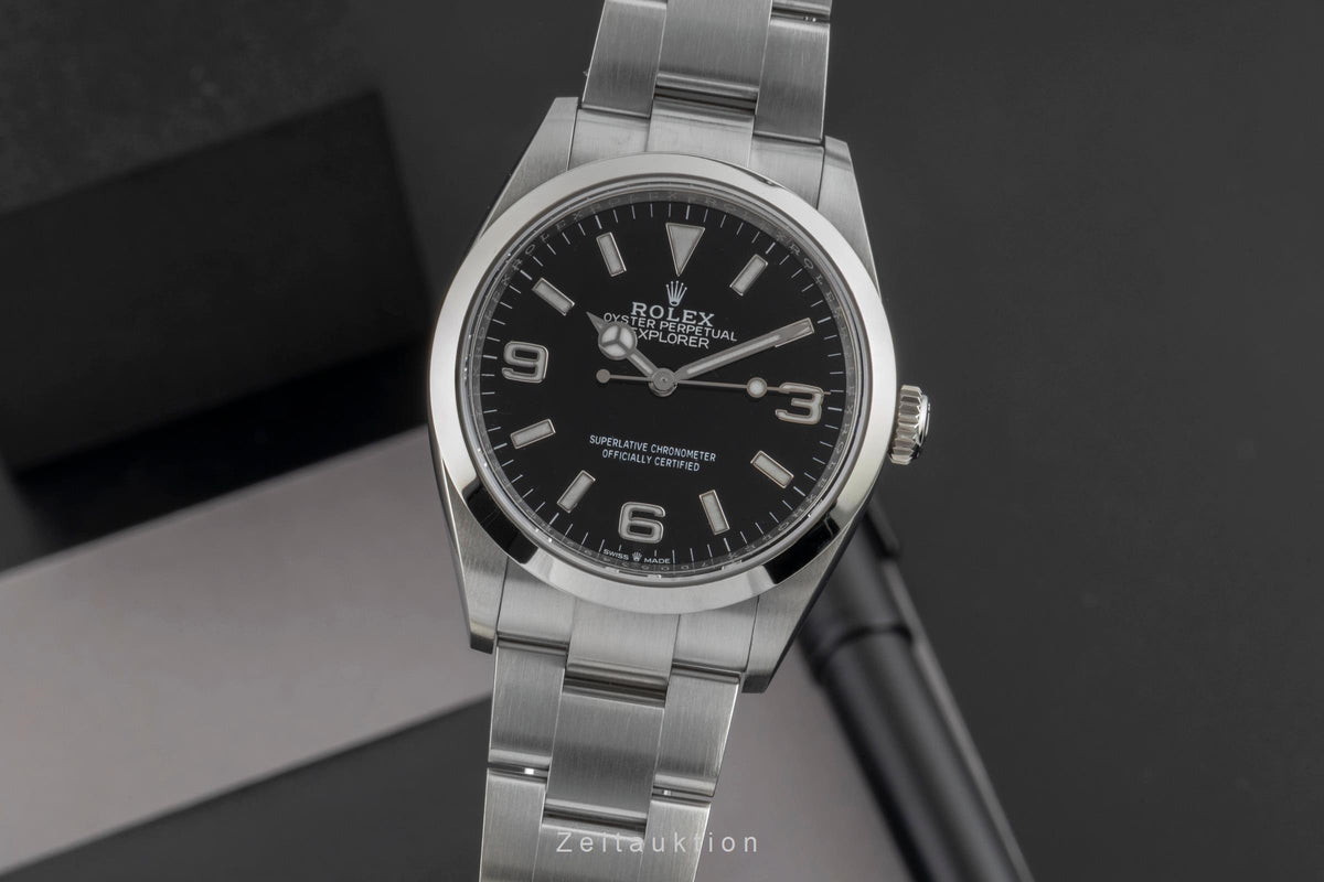 Rolex Explorer steel automatic men's watch 124270  [2605986]