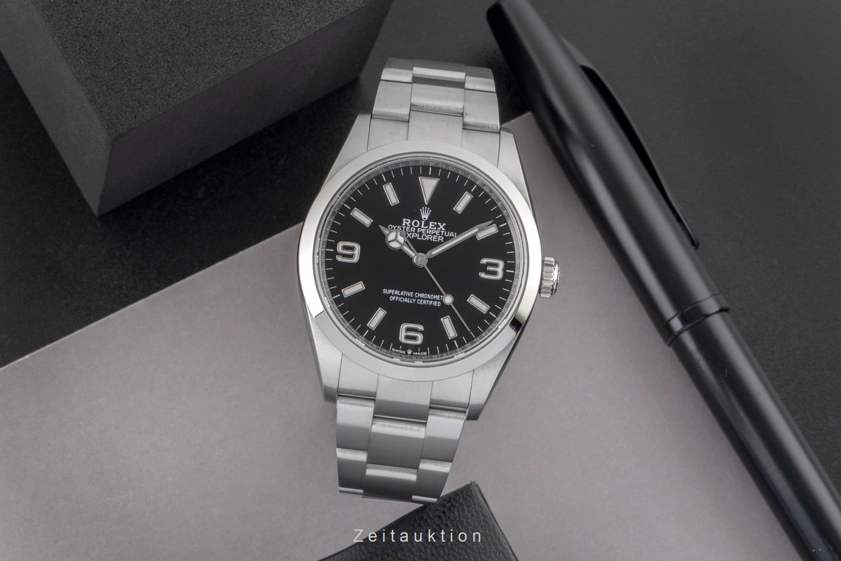 Rolex Explorer steel automatic men's watch 124270  [2605986]