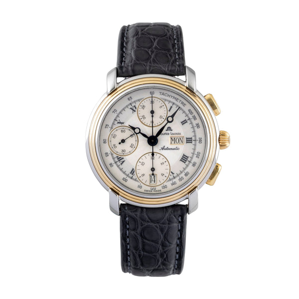 Maurice Lacroix Masterpiece cronografo acciaio / oro automatismo orologio da uomo 67413  [2605991]