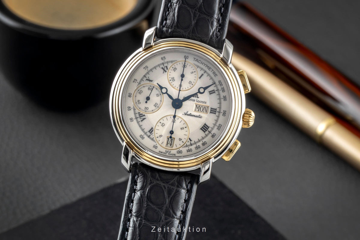 Maurice Lacroix Masterpiece Chronograph Stahl / Gold Automatik Herrenuhr 67413  [2605991]
