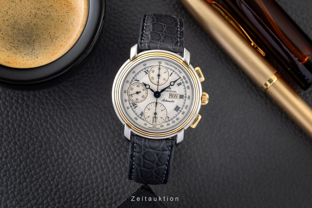 Maurice Lacroix Masterpiece cronografo acciaio / oro automatismo orologio da uomo 67413  [2605991]
