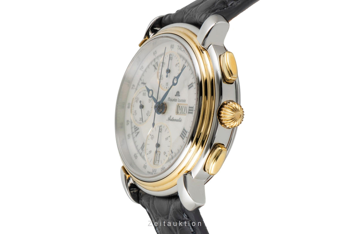 Maurice Lacroix Masterpiece cronografo acciaio / oro automatismo orologio da uomo 67413  [2605991]