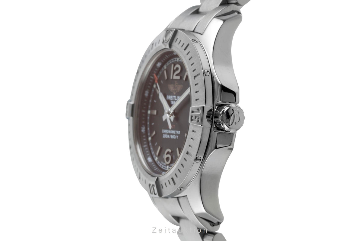 Breitling Colt Lady 33 Chronometer Datum Edelstahl Damenuhr Ref. A77388 B&P [2605995]