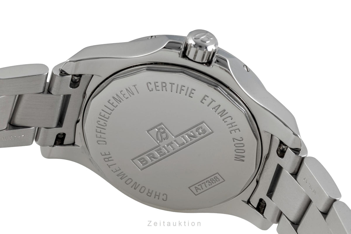 Breitling Colt Lady 33 Chronometer Datum Edelstahl Damenuhr Ref. A77388 B&P [2605995]