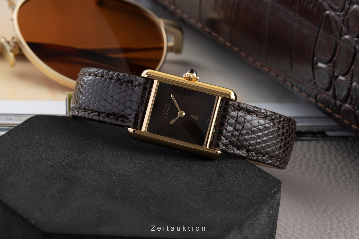 Cartier Tank silver-gilt manual winding unisex Vintage  [2605996]