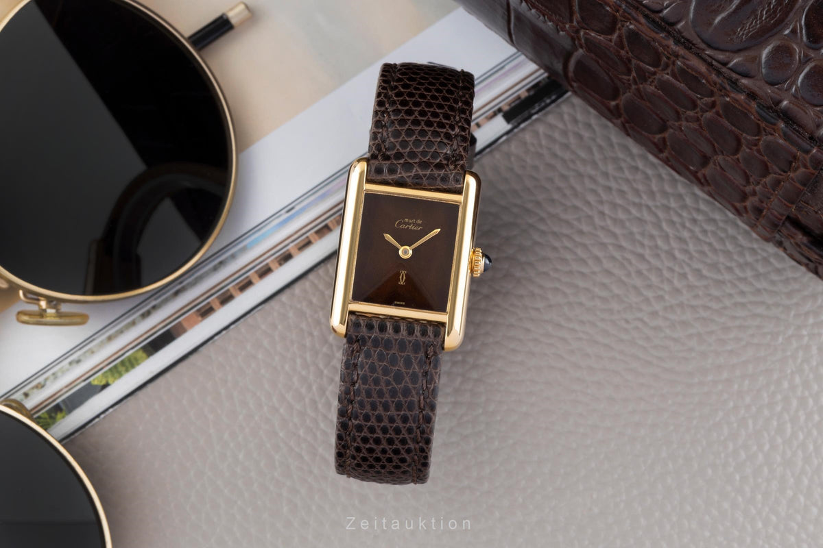 Cartier Tank silver-gilt manual winding unisex Vintage  [2605996]