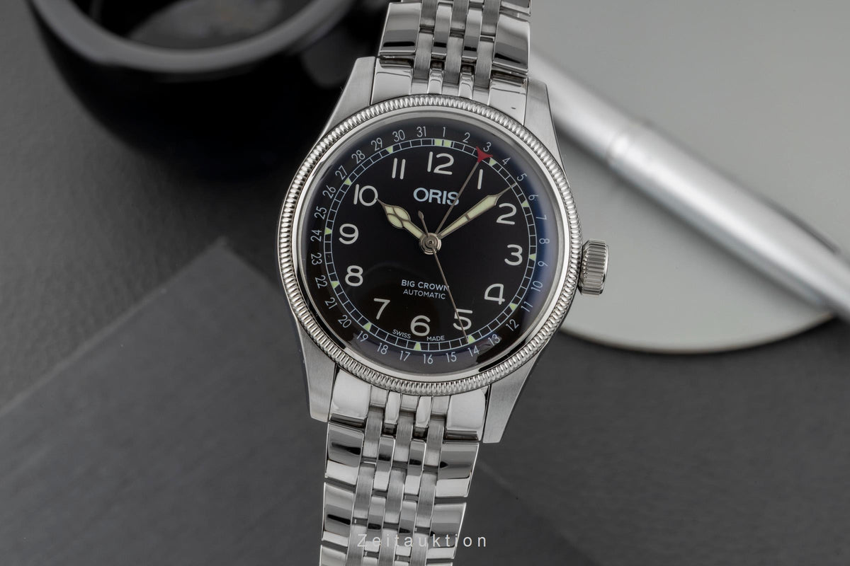 Oris Big Crown Pointer Date Stahl Automatik Ref 01 754 7741 4064-07 8 20 22 B&P  [2606005]