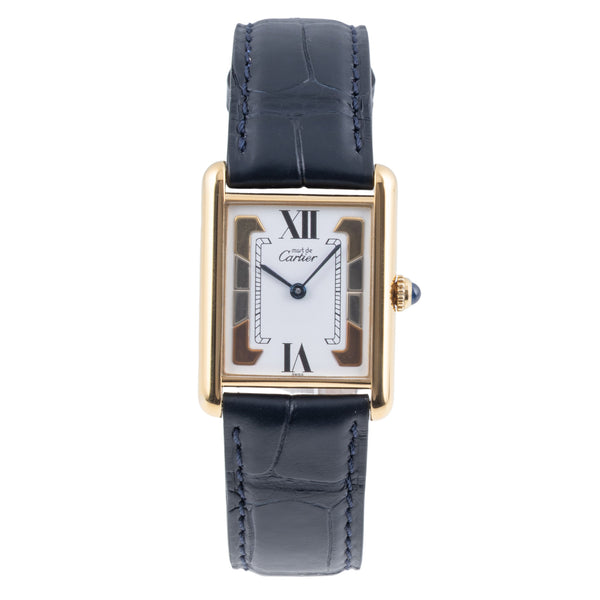 Cartier Tank argento dorato quarzo orologio da donna 590005  [2606006]