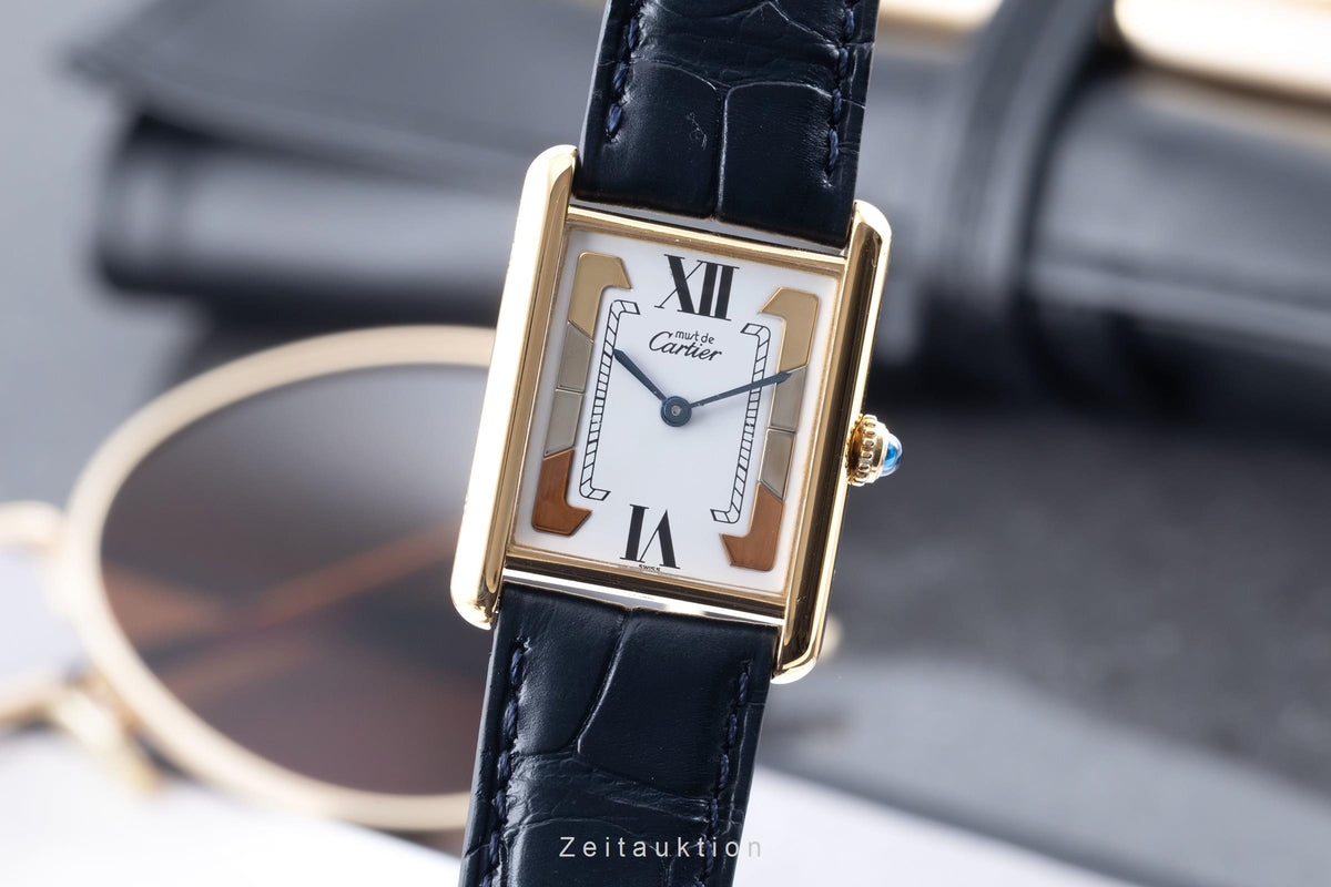 Cartier Tank argento dorato quarzo orologio da donna 590005  [2606006]