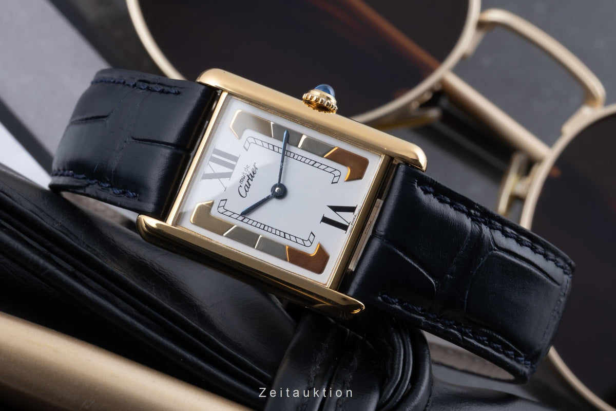 Cartier Tank argento dorato quarzo orologio da donna 590005  [2606006]