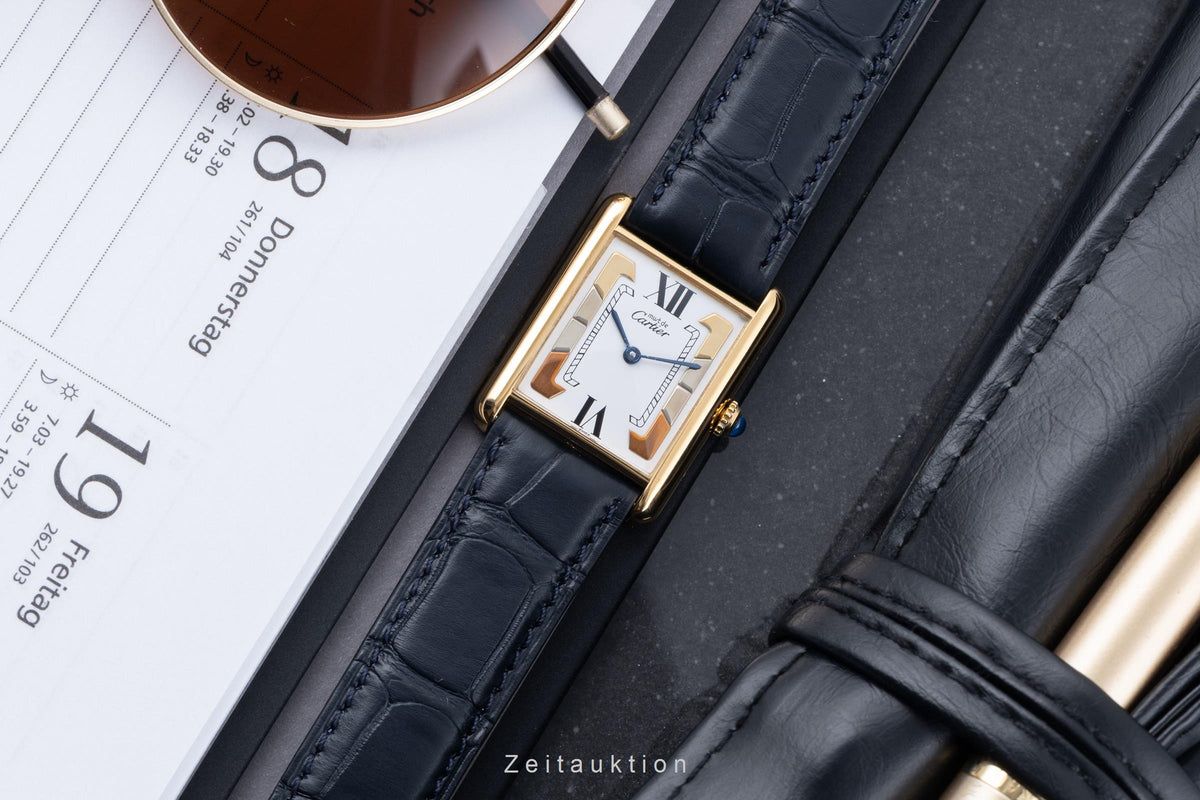 Cartier Tank argento dorato quarzo orologio da donna 590005  [2606006]