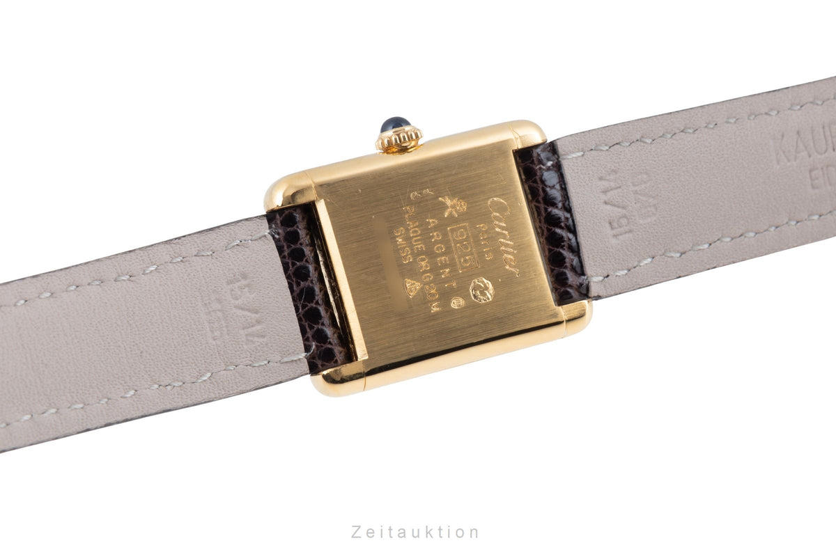 Cartier Tank silver-gilt manual winding women's watch  [2606015]
