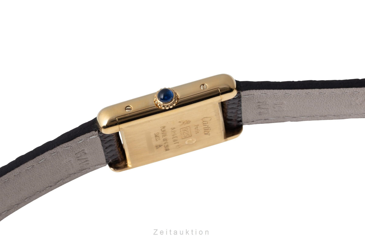 Cartier Tank silver-gilt manual winding women's watch  [2606015]
