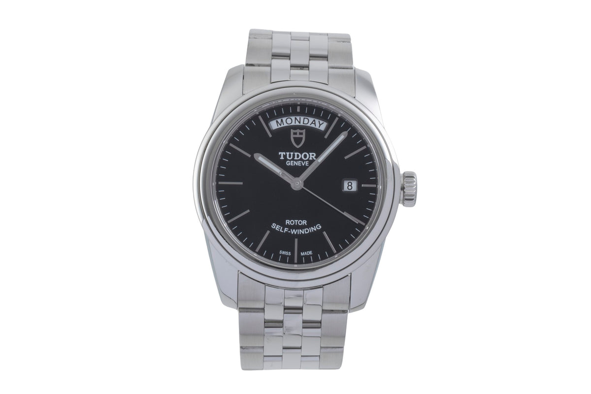 Tudor Glamour Date-Day acier automatique montre pour hommes 56000-0007  [2606019]
