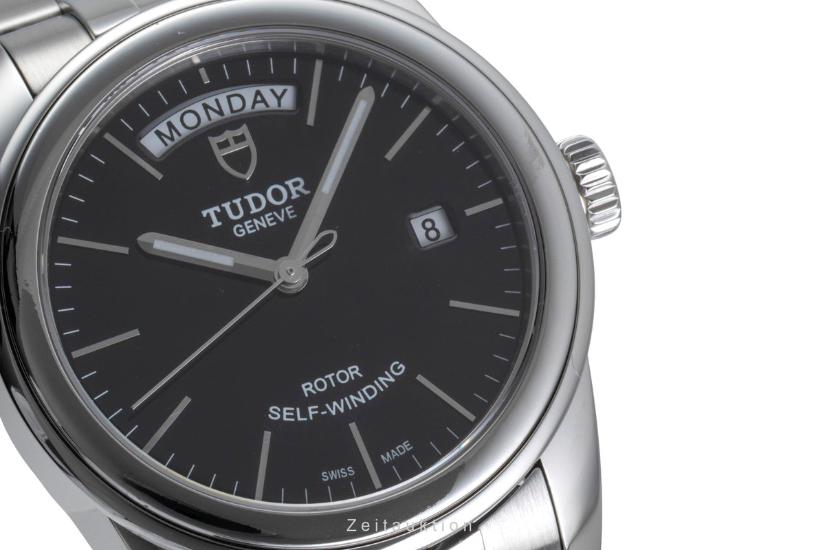 Tudor Glamour Date-Day acero automático reloj para caballeros 56000-0007  [2606019]