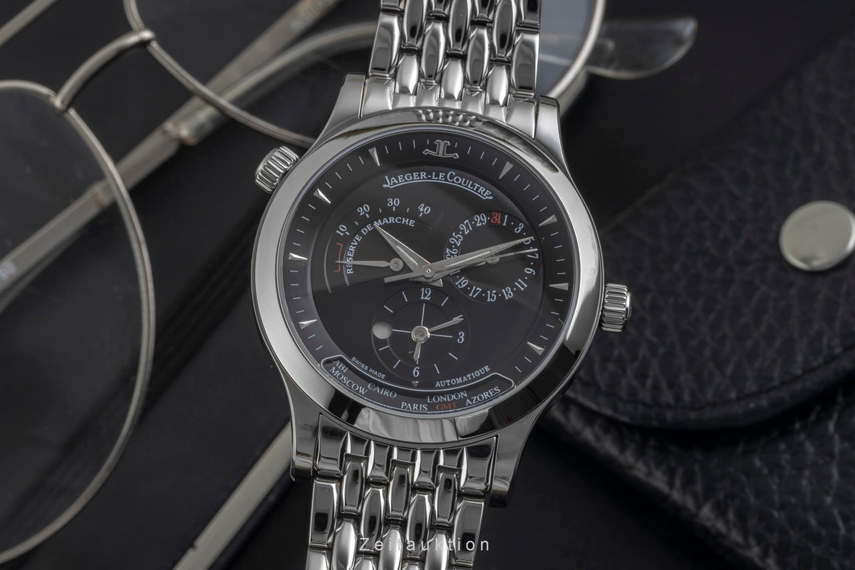 Jaeger LeCoultre Master Geographic steel automatic men's watch Q1428470 LP: 17400EUR  [2606020]