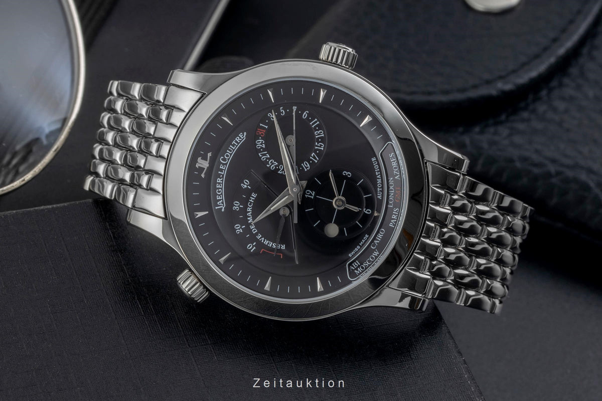 Jaeger LeCoultre Master Geographic steel automatic men's watch Q1428470 LP: 17400EUR  [2606020]