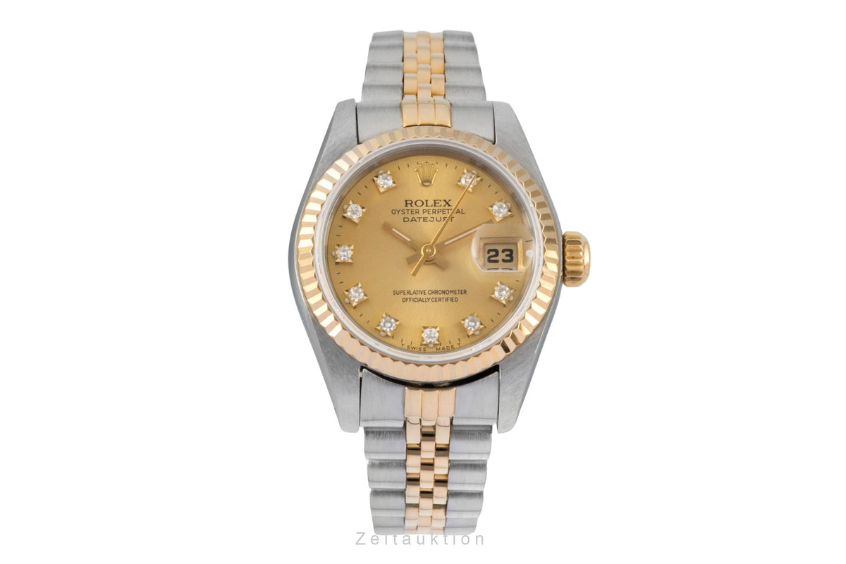 Rolex Lady Datejust 26 Diamond Dial Stahl / Gold Automatik Damenuhr Ref. 69173 [2606037]