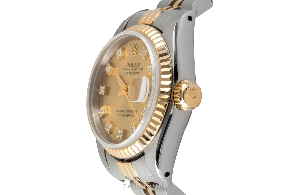 Rolex Lady Datejust 26 Diamond Dial Stahl / Gold Automatik Damenuhr Ref. 69173 [2606037]