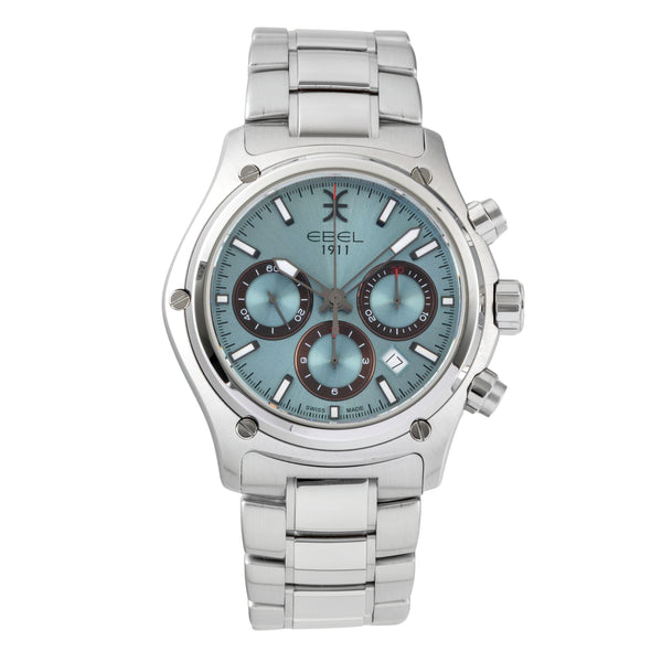 Ebel 1911 chronographe acier automatique montre pour hommes 1216680  08.2.14.2055 LP: 3950EUR  [2606043]