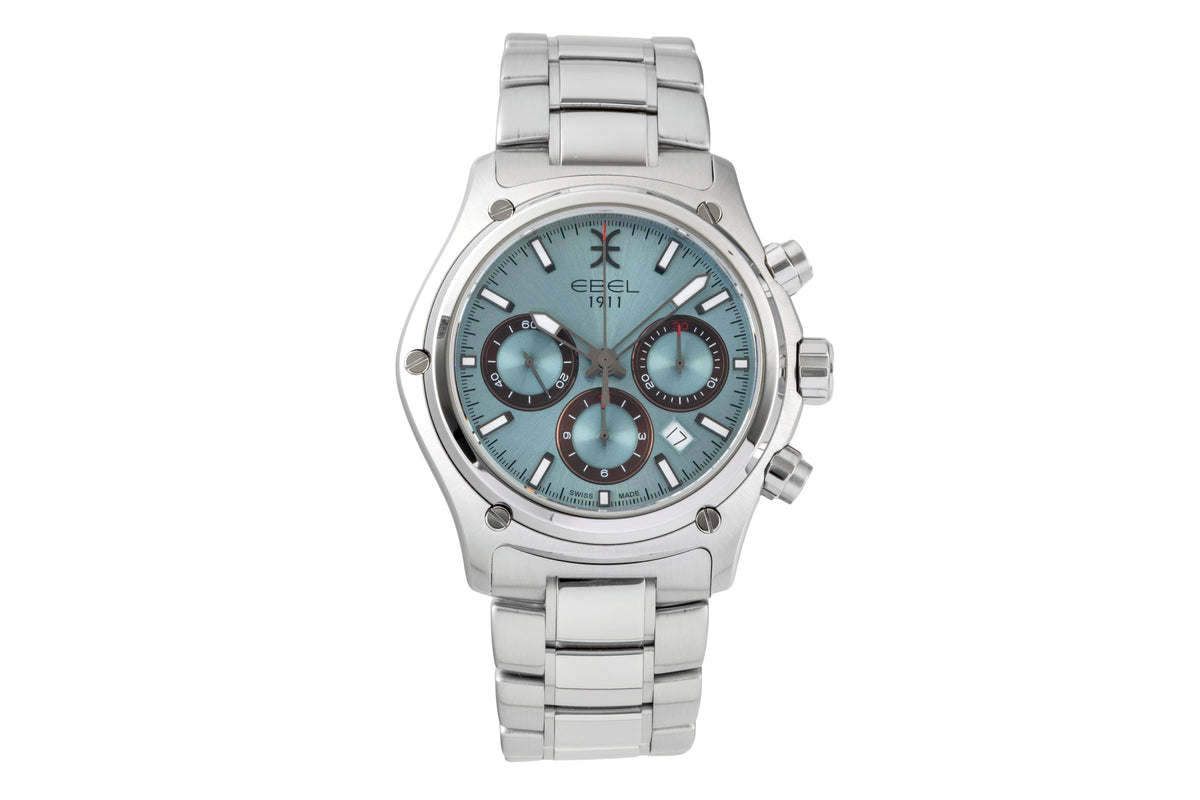 Ebel 1911 chronographe acier automatique montre pour hommes 1216680  08.2.14.2055 LP: 3950EUR  [2606043]