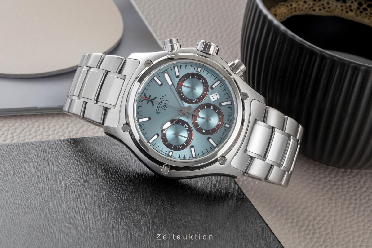 Ebel 1911 chronographe acier automatique montre pour hommes 1216680  08.2.14.2055 LP: 3950EUR  [2606043]