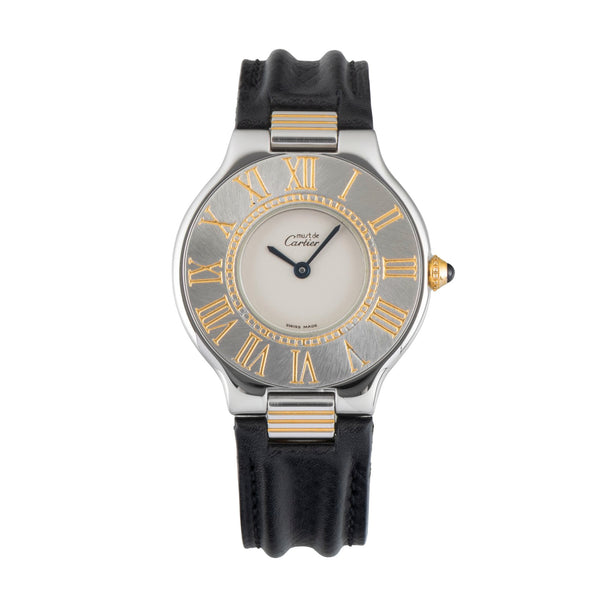 Cartier Ligne 21 gilt / steel quartz women's watch 123000P  [2606045]