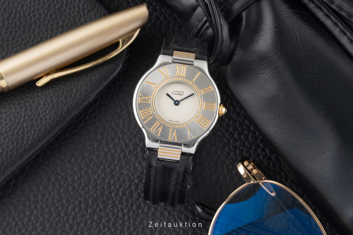 Cartier Ligne 21 gilt / steel quartz women's watch 123000P  [2606045]