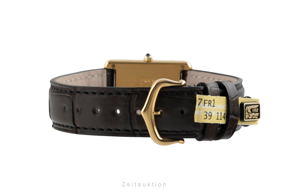 Cartier Tank plata banada en oro cuarzo reloj para damas  681006  [2606046]