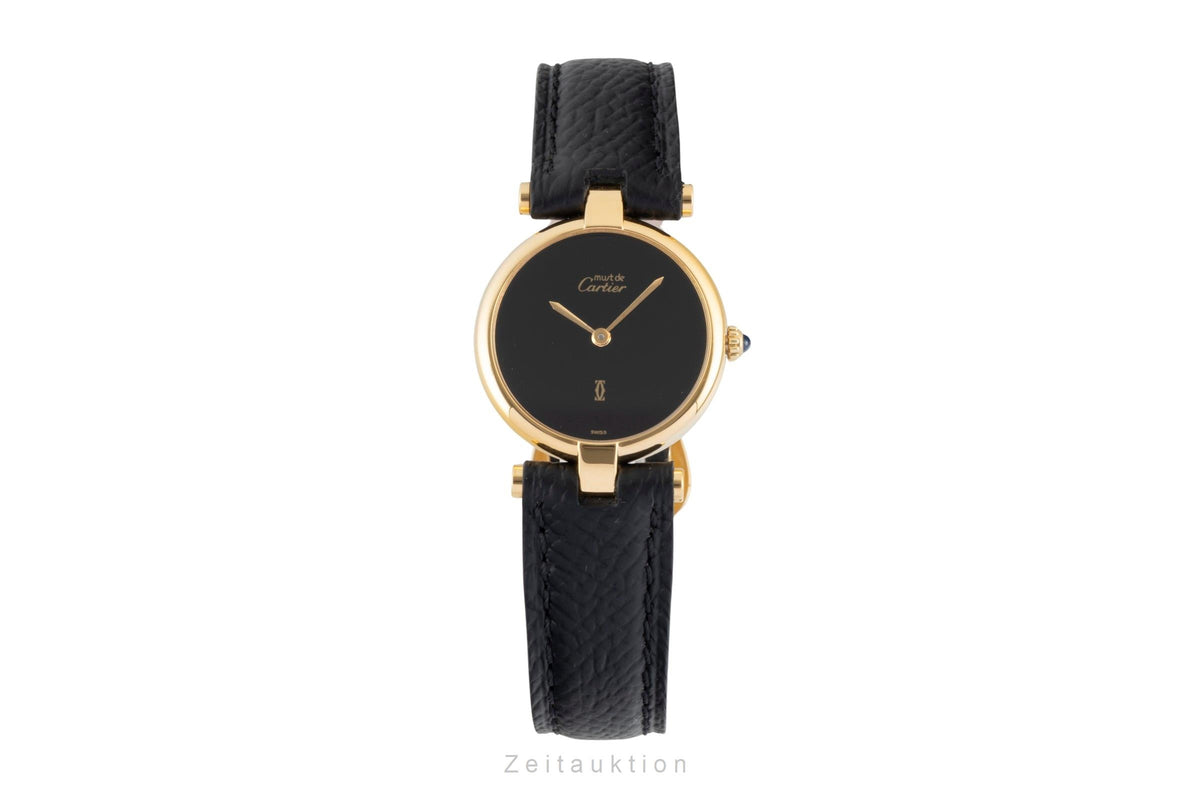 Cartier Vermeil plata banada en oro cuarzo reloj para damas   [2606049]