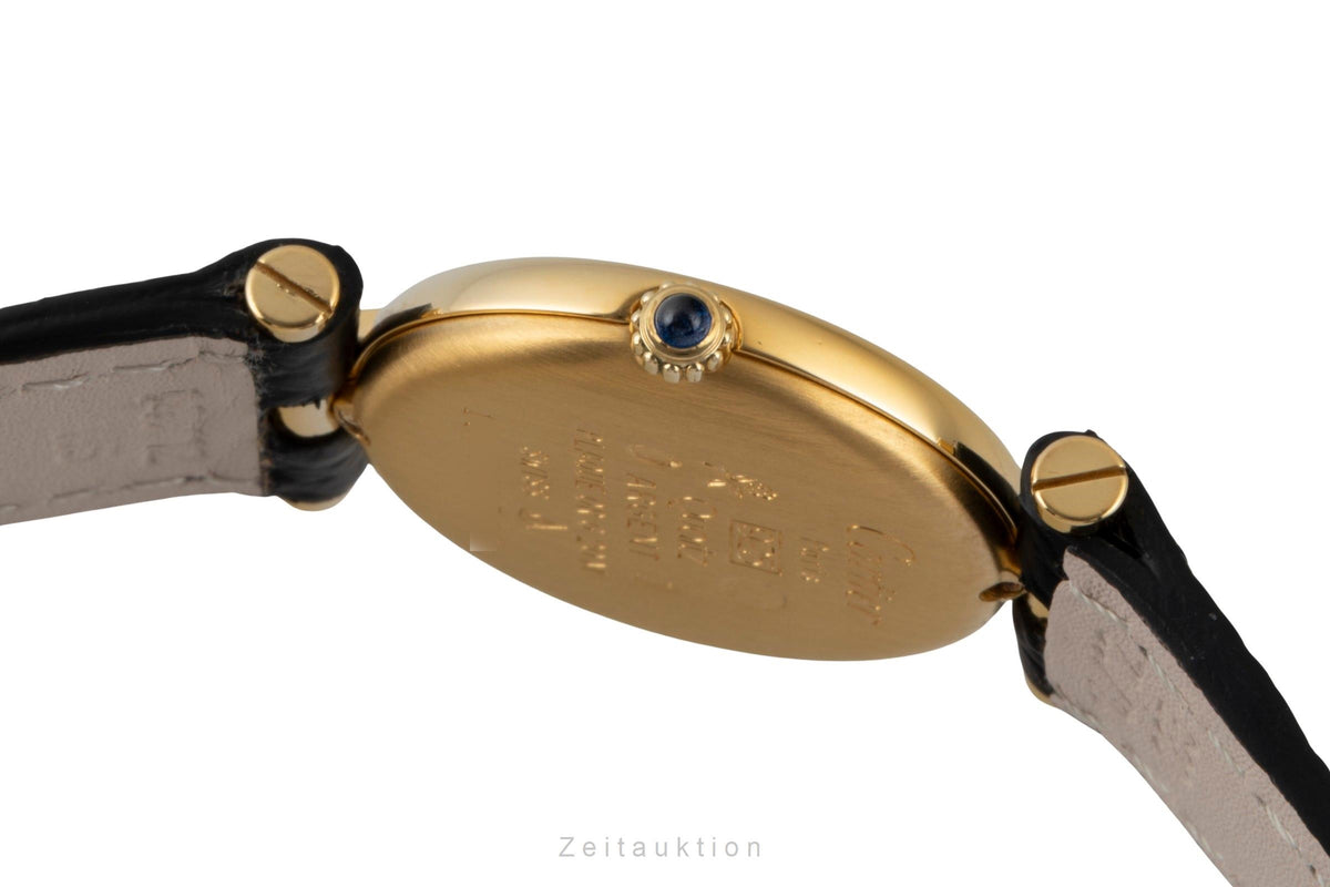 Cartier Vermeil plata banada en oro cuarzo reloj para damas   [2606049]
