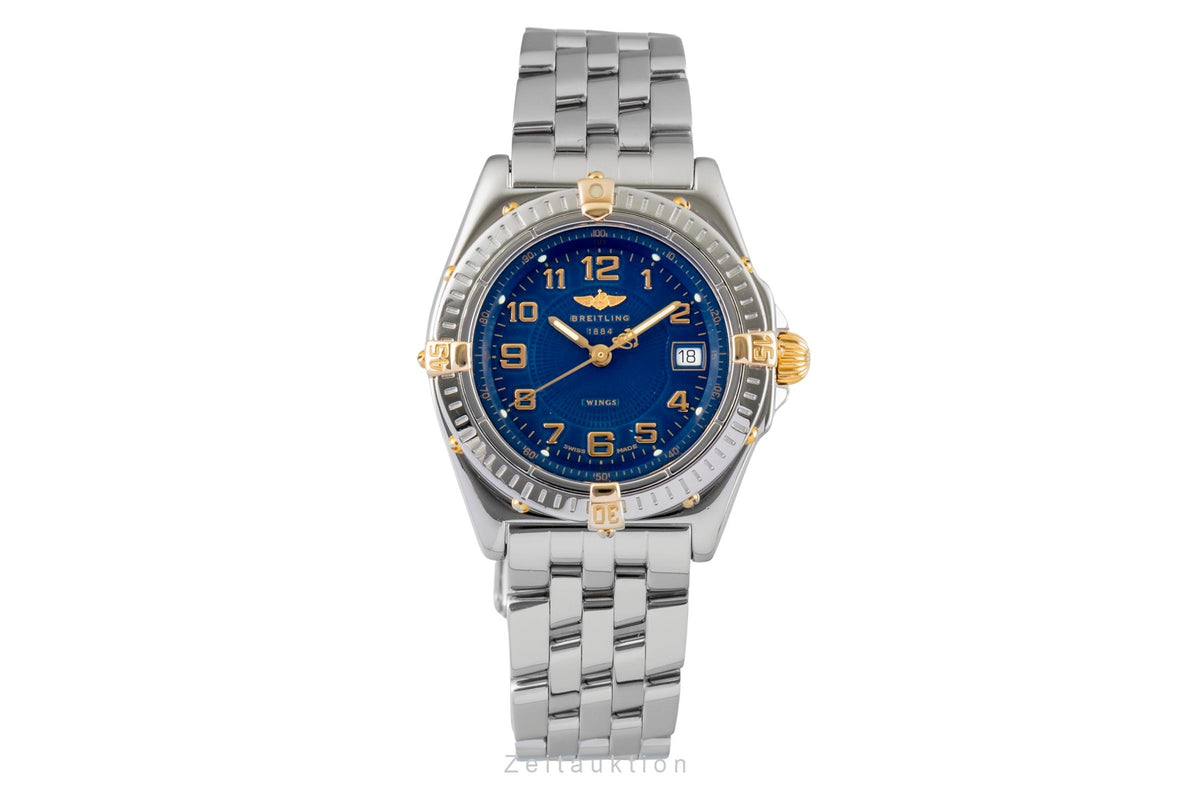 Breitling Wings Blue Dial Datum Lady Edelstahl / Gold Damenuhr Ref. B67050  [2606069]