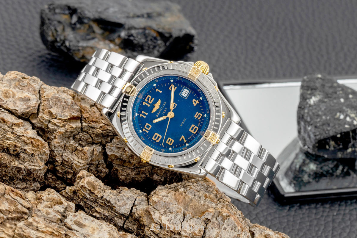 Breitling Wings Blue Dial Datum Lady Edelstahl / Gold Damenuhr Ref. B67050  [2606069]