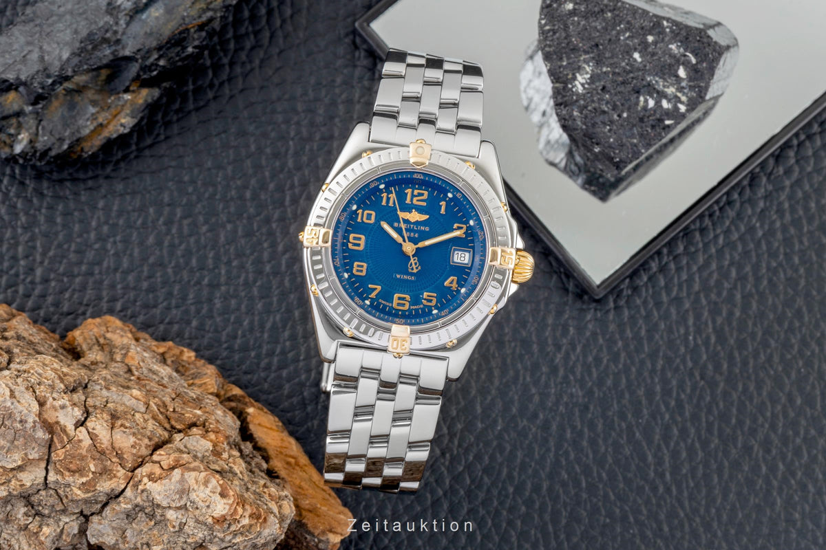 Breitling Wings Blue Dial Datum Lady Edelstahl / Gold Damenuhr Ref. B67050  [2606069]