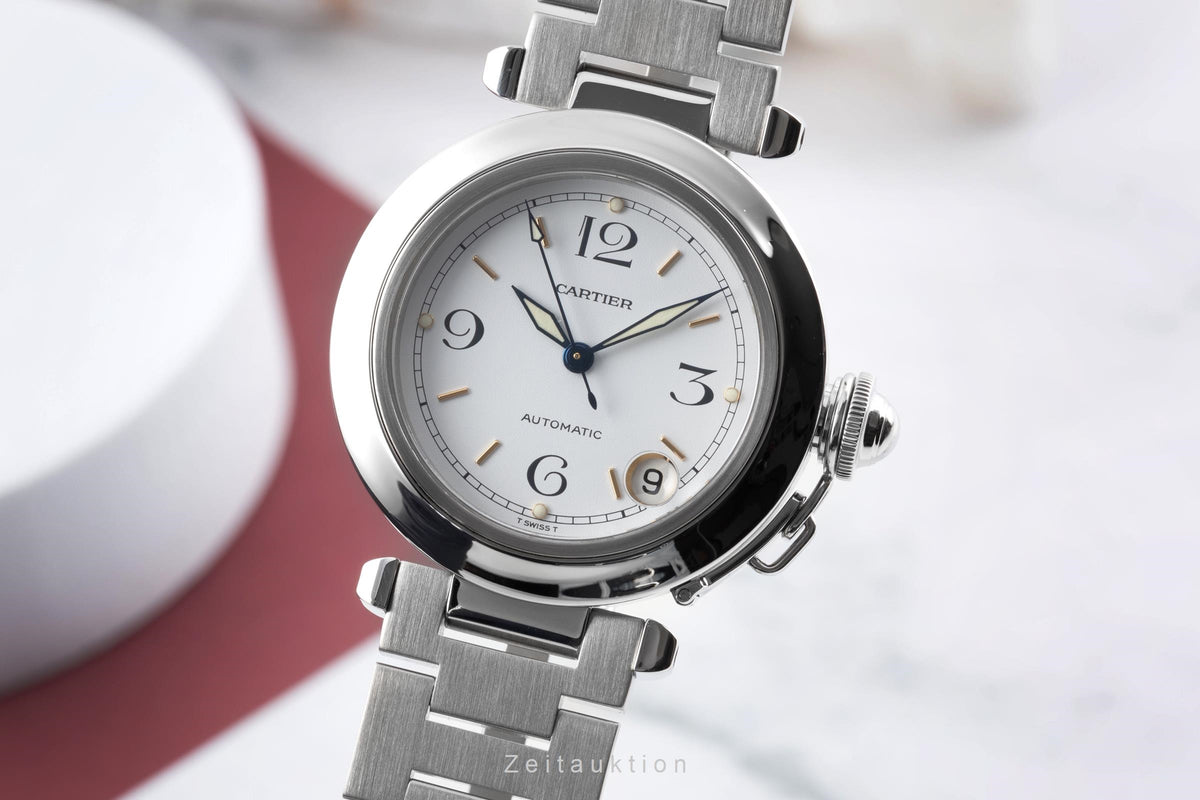 Cartier Pasha acero automático reloj para caballeros W31015M7  [2606071]