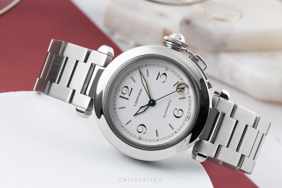 Cartier Pasha acero automático reloj para caballeros W31015M7  [2606071]