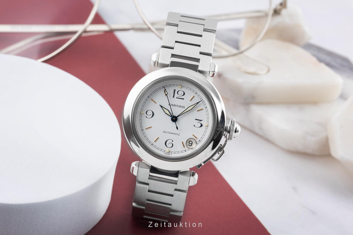 Cartier Pasha acero automático reloj para caballeros W31015M7  [2606071]