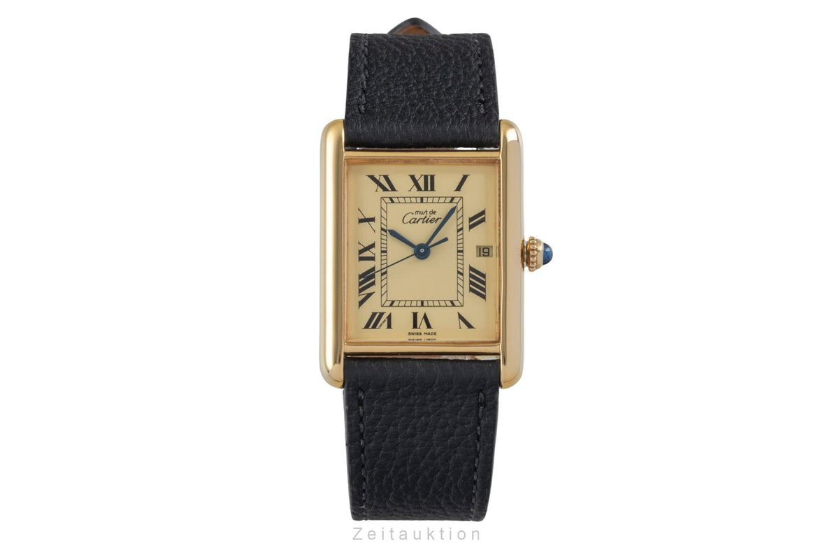 Cartier Tank silver-gilt quartz men's watch W1017454  [2606090]