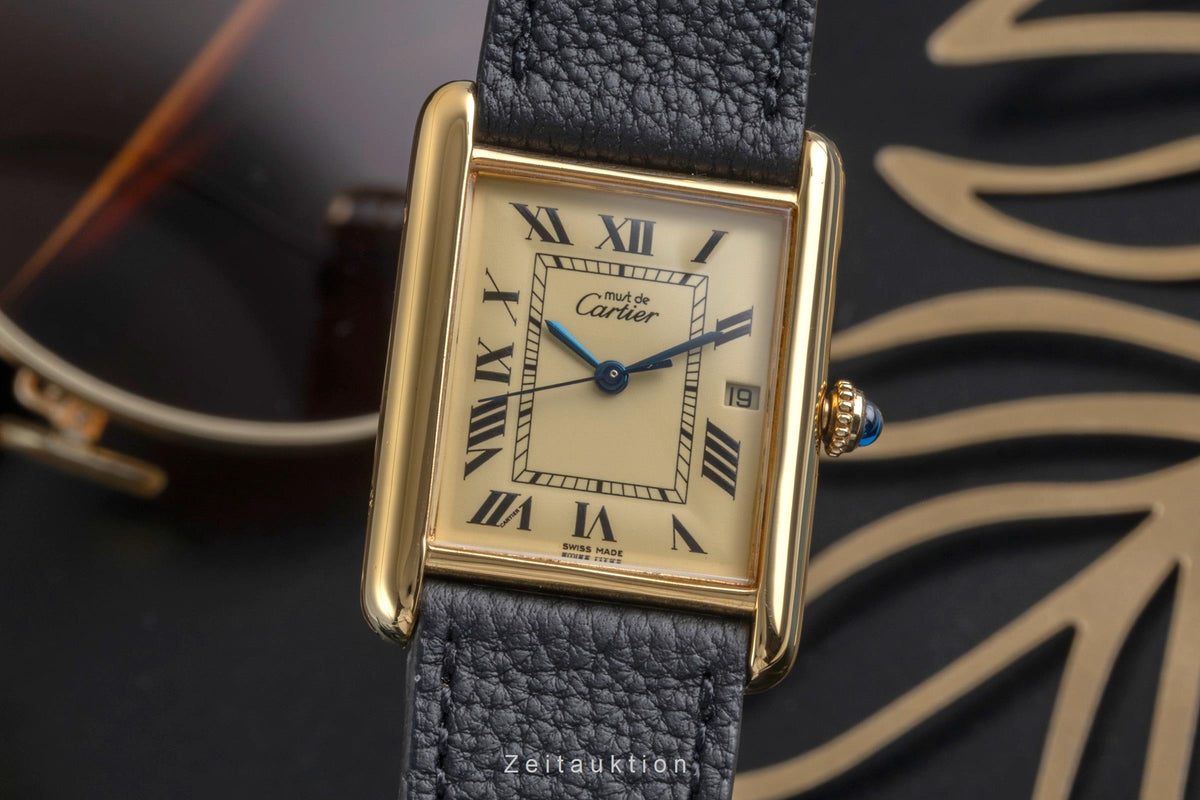 Cartier Tank silver-gilt quartz men's watch W1017454  [2606090]