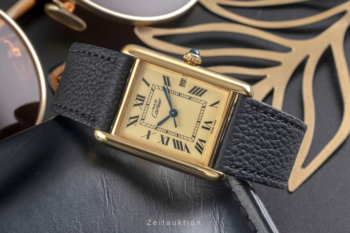 Cartier Tank silver-gilt quartz men's watch W1017454  [2606090]