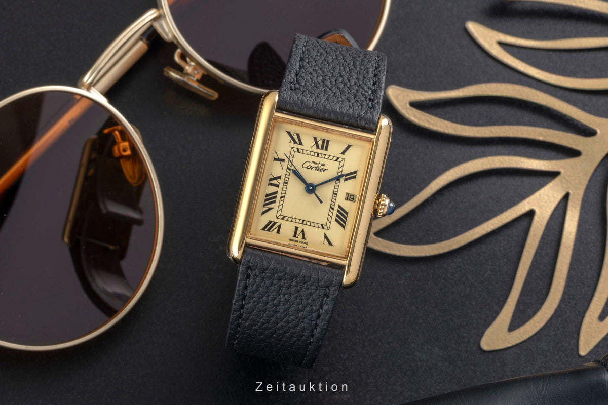 Cartier Tank silver-gilt quartz men's watch W1017454  [2606090]