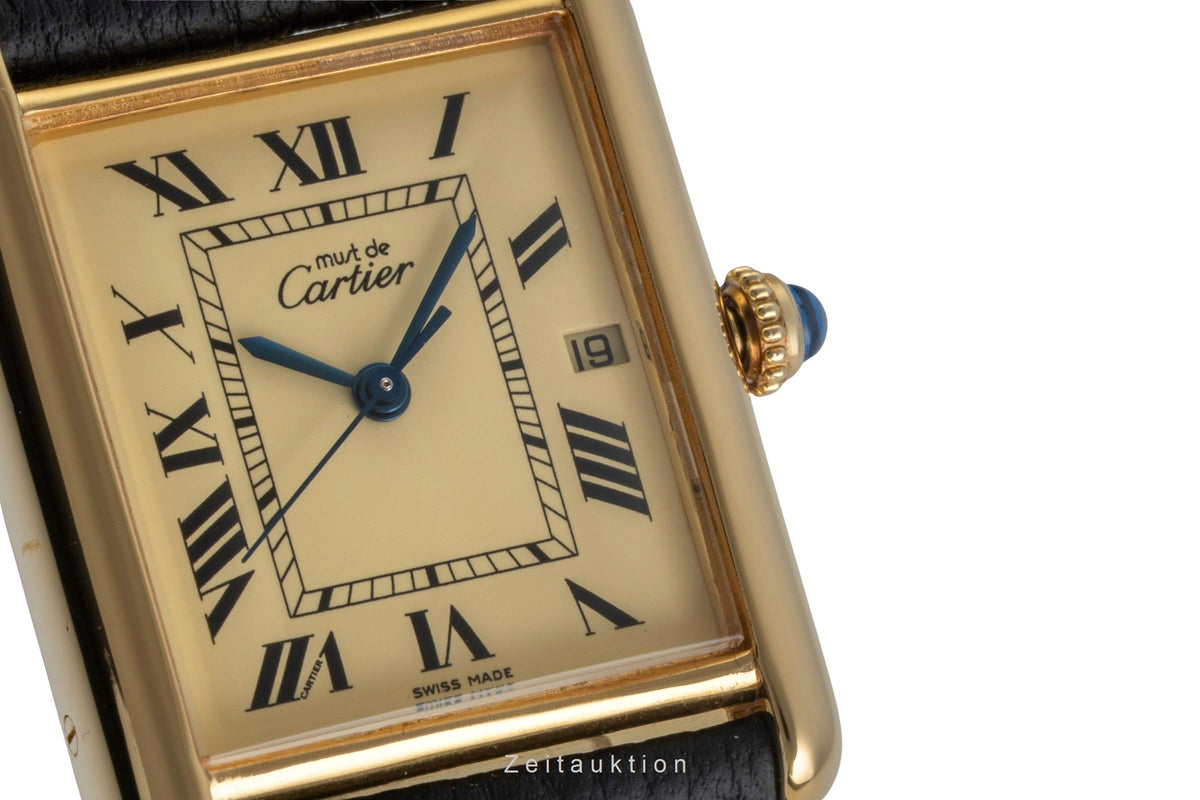 Cartier Tank silver-gilt quartz men's watch W1017454  [2606090]