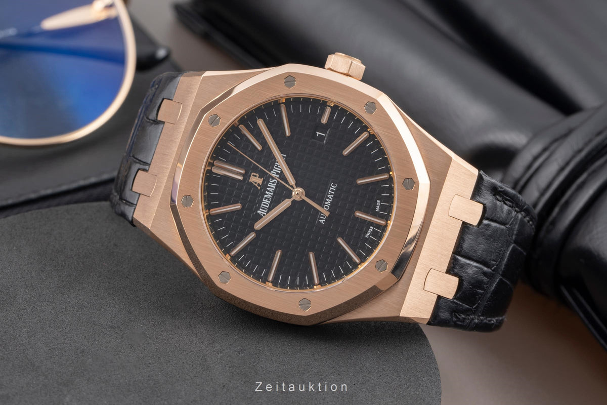 Audemars Piguet Royal Oak oro rosado de 18 quilates automático reloj para caballeros 15400OR.OO.D002CR.01 LP: 46700EUR  [2606110]