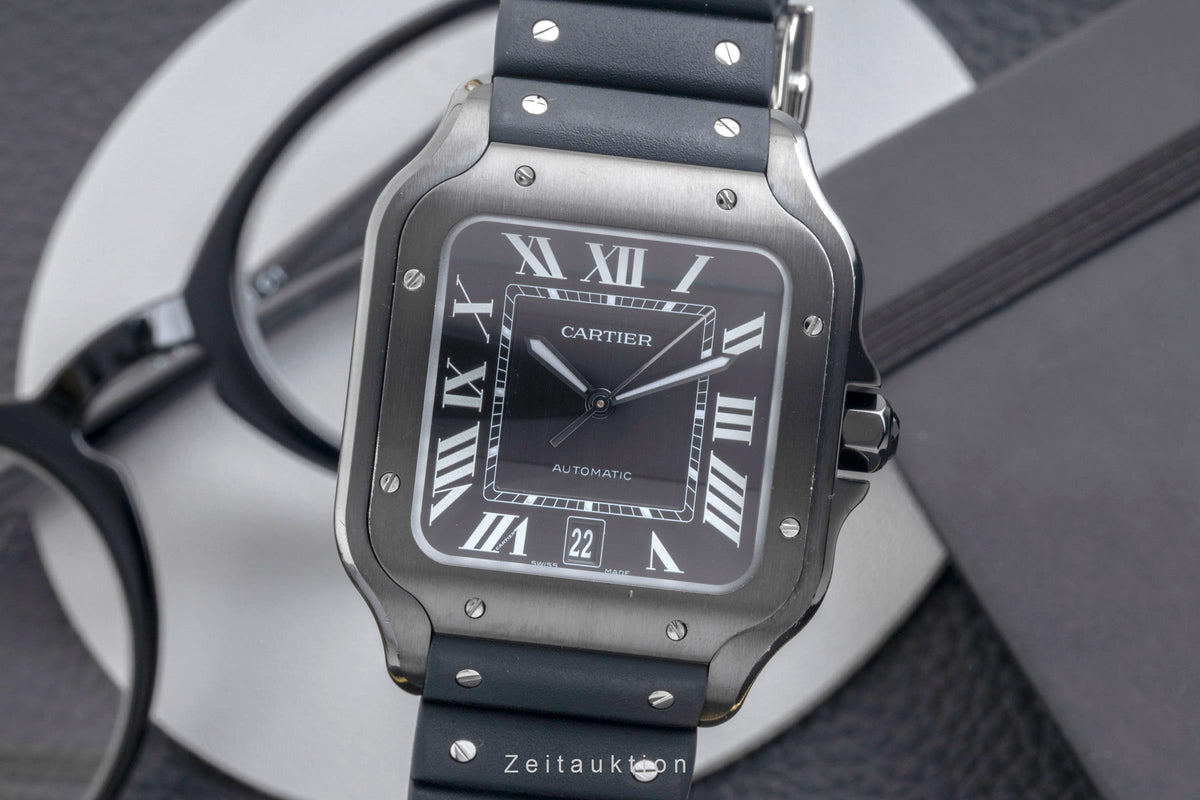 Cartier Santos steel automatic men's watch WSSA0039  [2606124]
