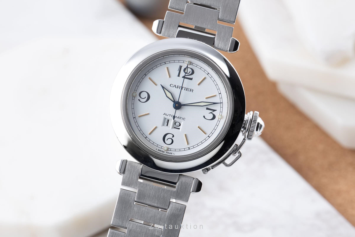 Cartier Pasha steel automatic men's watch W31044M7  [2606147]