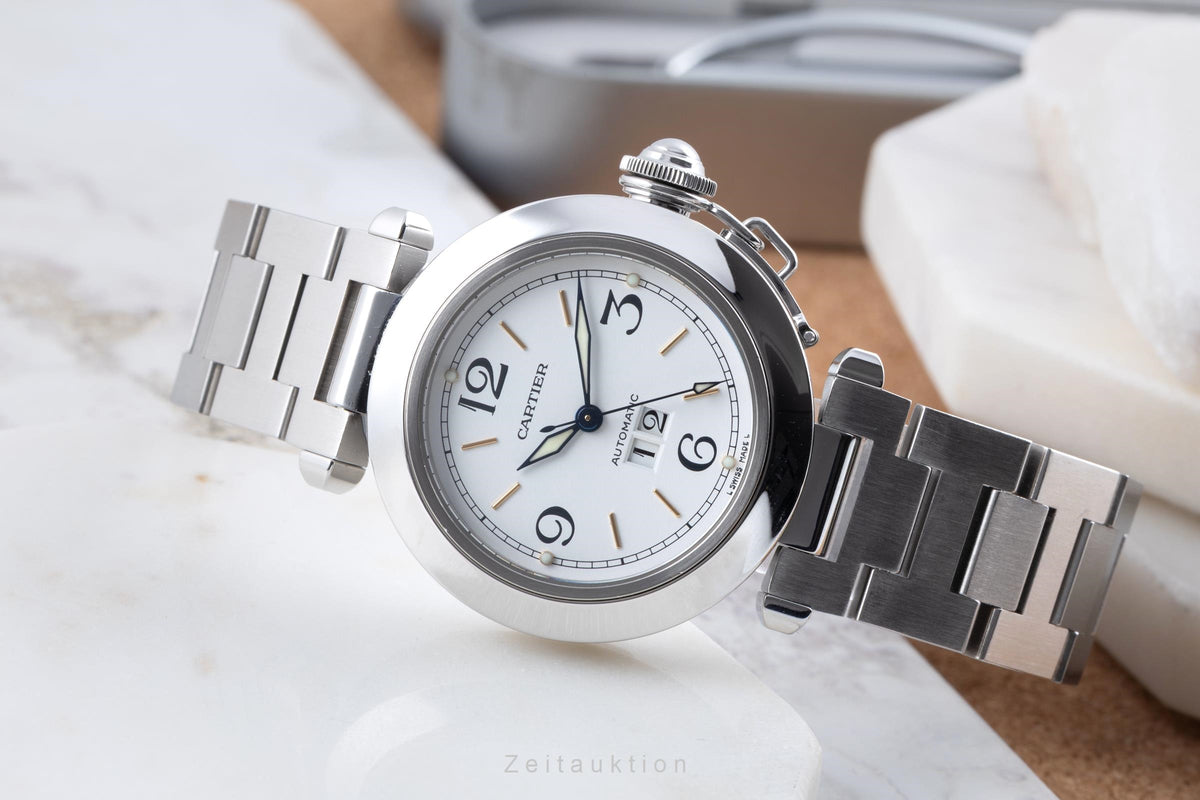 Cartier Pasha steel automatic men's watch W31044M7  [2606147]